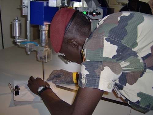 L'atelier de la MANEM au Camp de 27 à N'Djamena. © DR