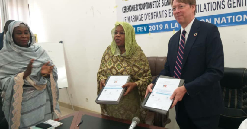 Présentation de la feuille de route pour la lutte contre le mariage des enfants et les mutilations génitales féminines au Tchad. © DR