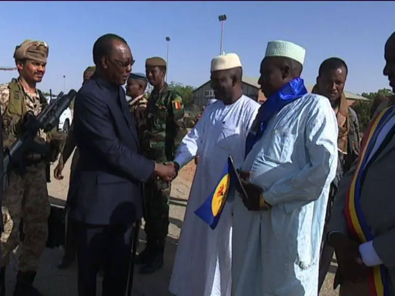 Le président Idriss Déby en séjour à l'Est du Tchad. © PR