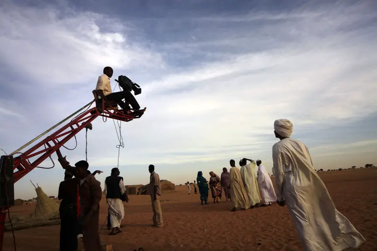 Tournage du film "Stolen the Sun" à Omdurman, january 2011. CRÉDITS : MOHAMED NURELDIN ABDALLAH / REUTERS