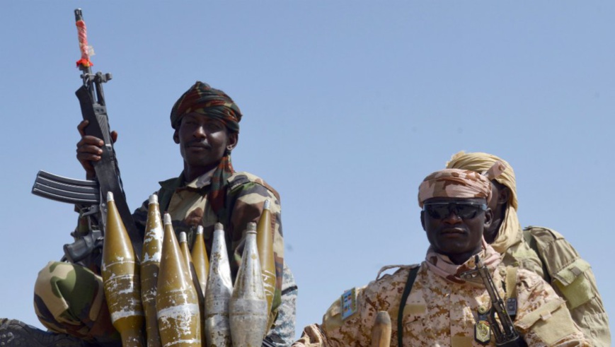 Des militaires tchadiens, photographiés le 25 mai 2015 au Nigéria (archives). Issouf Sanogo, AFP (archive) Des militaires tchadiens, photographiés le 25 mai 2015 au Nigéria (archives). Issouf Sanogo, AFP (archive)
