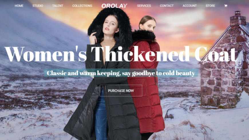 The down jackets displayed on the official websites of Orolay. (Photo: Courtesy of Orolay official website) The down jackets displayed on the official websites of Orolay. (Photo: Courtesy of Orolay official website)