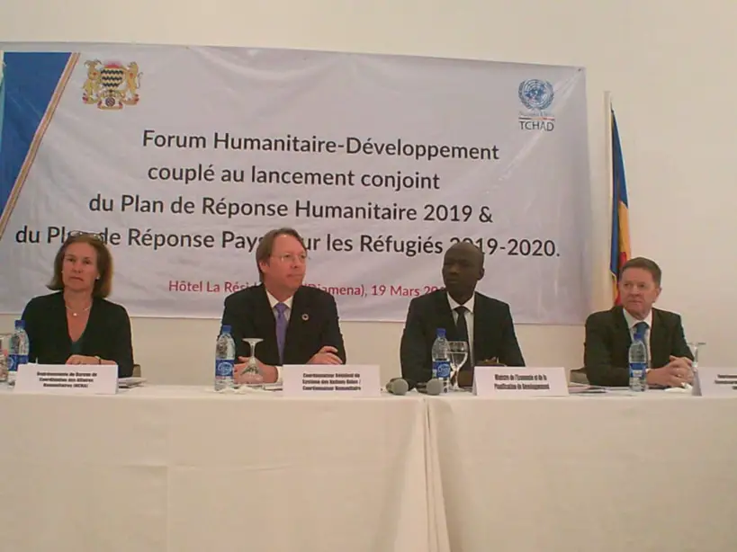 Lancement du Plan de réponse humanitaire 2019 et du Plan national de réponse aux réfugiés Hôtel Résidence, N’Djamena, 19 mars 2019. © Alwihda Info
