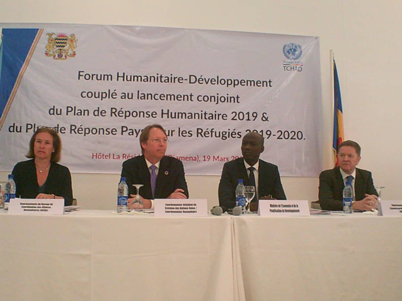 Lancement du Plan de réponse humanitaire 2019 et du Plan national de réponse aux réfugiés Hôtel Résidence, N’Djamena, 19 mars 2019. © Alwihda Info