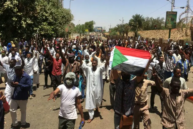 Des manifestants au Soudan. © DR