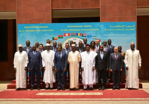 Session extraordinaire de la Conférence des Chefs d’Etat et de gouvernement de la CEN-SAD, ce samedi 13 avril 2019 à N'Djamena. Session extraordinaire de la Conférence des Chefs d’Etat et de gouvernement de la CEN-SAD, ce samedi 13 avril 2019 à N'Djamena.