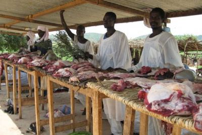 Un étalage de viande au Tchad. © DR Un étalage de viande au Tchad. © DR