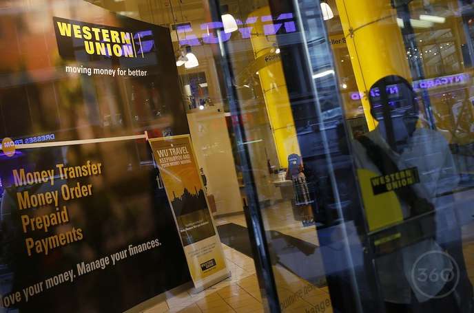 Un guichet de Western Union. © DR Un guichet de Western Union. © DR