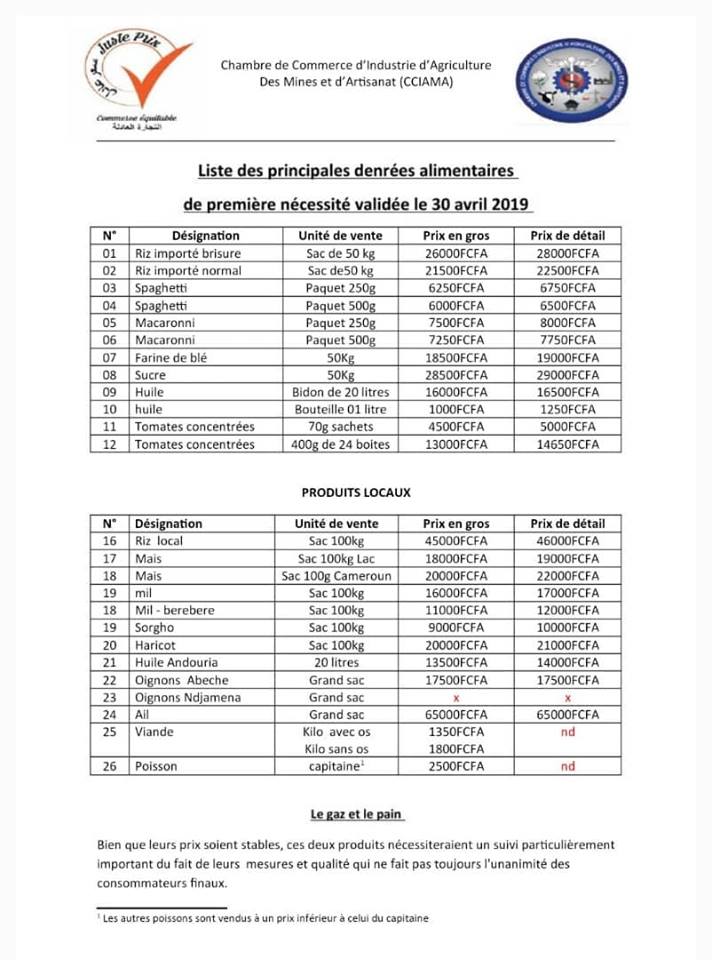 Tchad : le président de la CCIAMA supervise l'opération "Juste prix"