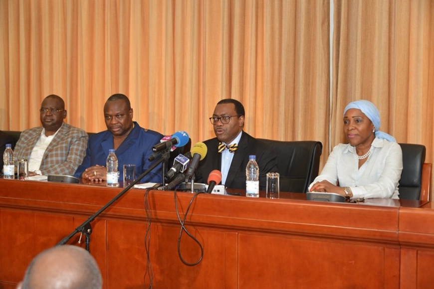 Le docteur Akinwumi Adesina, au cours de la conférence de presse.