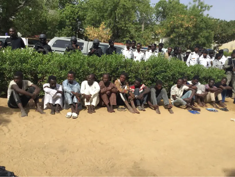 Tchad : 19 présumes malfrats arrêtés par la police. © Alwihda Info