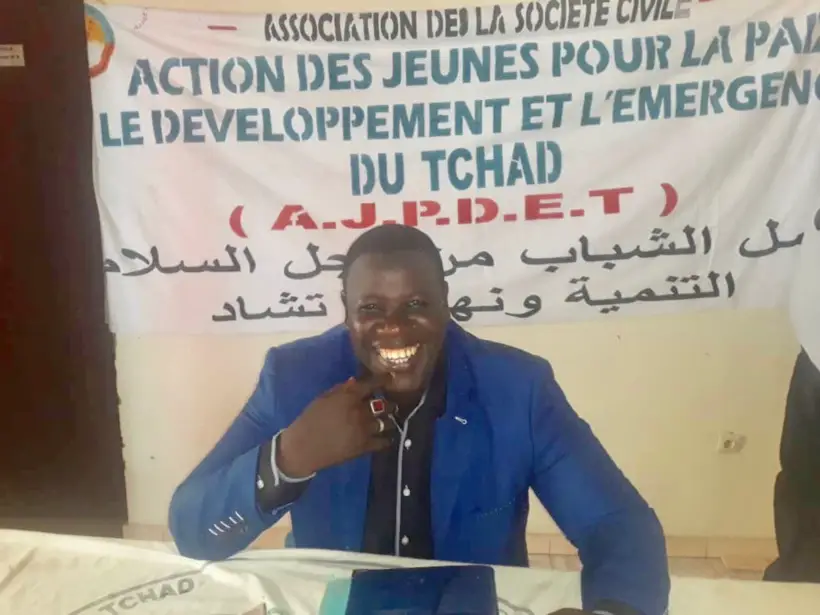 Le président de l’Action des jeunes pour la paix, le développement et l’émergence du Tchad (AJPDET), Mahamat El-Mahadi Ali. © Alwihda Info
