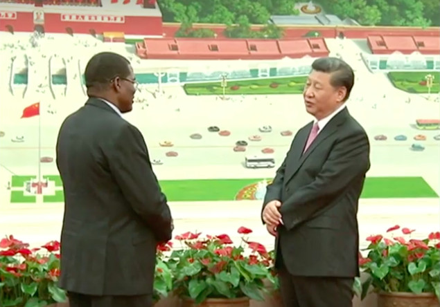 Chine : Xi Jinping reçoit les lettres de créance du nouvel ambassadeur du Tchad. © CCTV Chine : Xi Jinping reçoit les lettres de créance du nouvel ambassadeur du Tchad. © CCTV