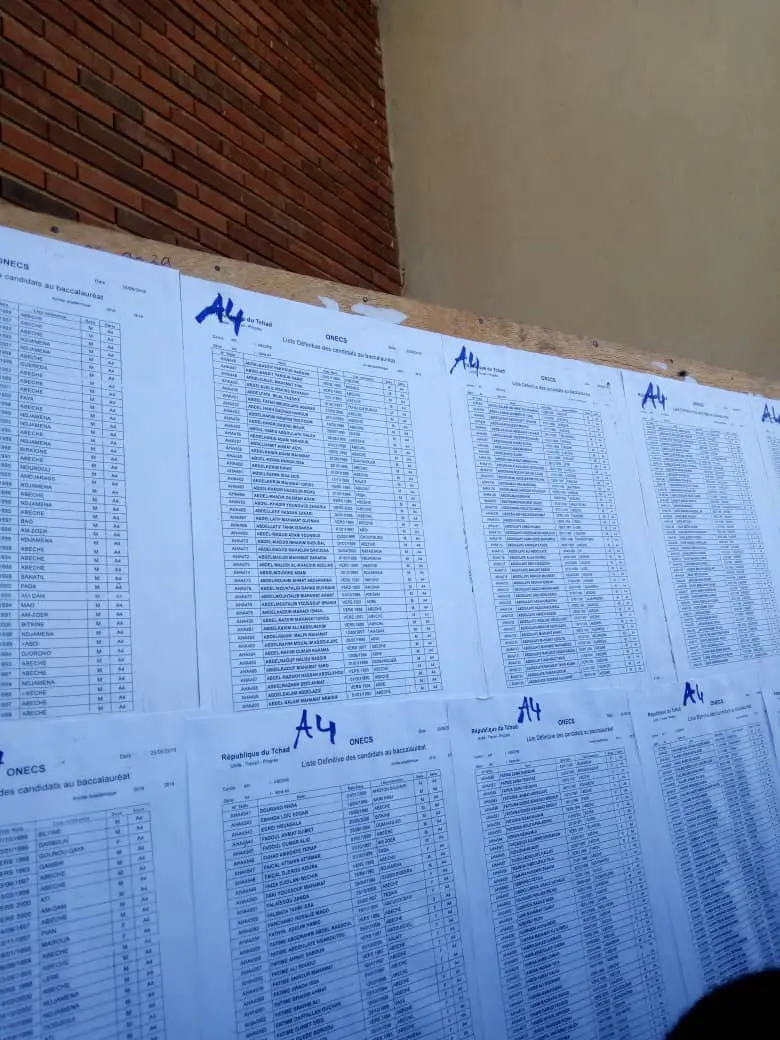 Tchad : les candidats au baccalauréat s'amassent devant les listes de l'ONECS