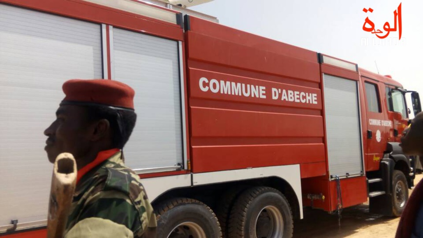 Un camion de pompier à Abéché, Ouaddaï. Illustration. © Alwihda Info