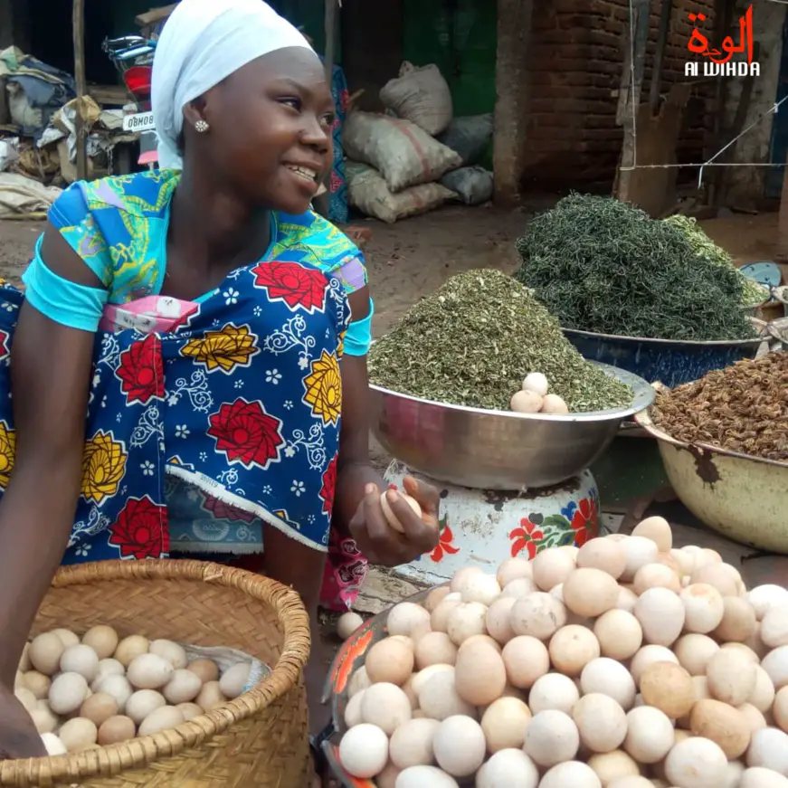 Une vendeuse au marché de Moundou. © Alwihda Info