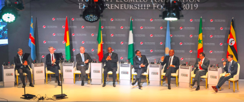 l-r: Le Directeur Général de la Banque Arabe pour le développement économique en Afrique, M. Sidi Tah; Directeur Général adjoint, Coopération internationale et développement, Commission européenne, M. Koen Doens; Le Professeur Benedict Oramah, président de la Banque africaine d'exportation et d'importation; Le président de la Banque Africaine de développement, M. Akinwunmi Adesina; Fondateur de la Fondation Tony Elumelu, M. Tony Elumelu; Le Dr Tedros Ghebreyesus, Directeur Général de l'Organisation mondiale de la santé; et Fareed Zakaria GPS, animateur de CNN, M. Fareed Zakaria, lors du dialogue du Fondateur sur le secteur privé qui s’est tenu pendant le forum de la Fondation Tony Elumelu sur l’entreprenariat, le plus grand rassemblement d’entrepreneurs Africains tenu à Abuja Samedi. l-r: Le Directeur Général de la Banque Arabe pour le développement économique en Afrique, M. Sidi Tah; Directeur Général adjoint, Coopération internationale et développement, Commission européenne, M. Koen Doens; Le Professeur Benedict Oramah, président de la Banque africaine d'exportation et d'importation; Le président de la Banque Africaine de développement, M. Akinwunmi Adesina; Fondateur de la Fondation Tony Elumelu, M. Tony Elumelu; Le Dr Tedros Ghebreyesus, Directeur Général de l'Organisation mondiale de la santé; et Fareed Zakaria GPS, animateur de CNN, M. Fareed Zakaria, lors du dialogue du Fondateur sur le secteur privé qui s’est tenu pendant le forum de la Fondation Tony Elumelu sur l’entreprenariat, le plus grand rassemblement d’entrepreneurs Africains tenu à Abuja Samedi.