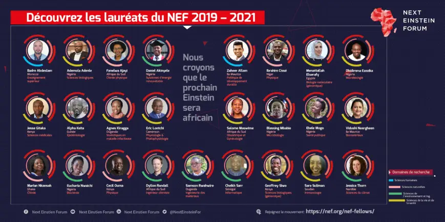 Afrique : découvrez les 25 lauréats du Next Einstein Forum 2019-2021.
