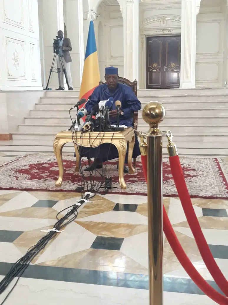 Tchad : le président Idriss Déby face aux médias au Palais présidentiel