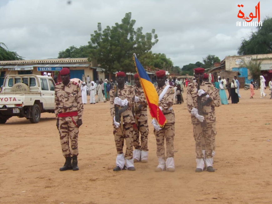 Tchad : cérémonie de prise d'armes à Goz Beida, au Sila, ce lundi 12 août 2019. © Alwihda Info Tchad : cérémonie de prise d'armes à Goz Beida, au Sila, ce lundi 12 août 2019. © Alwihda Info