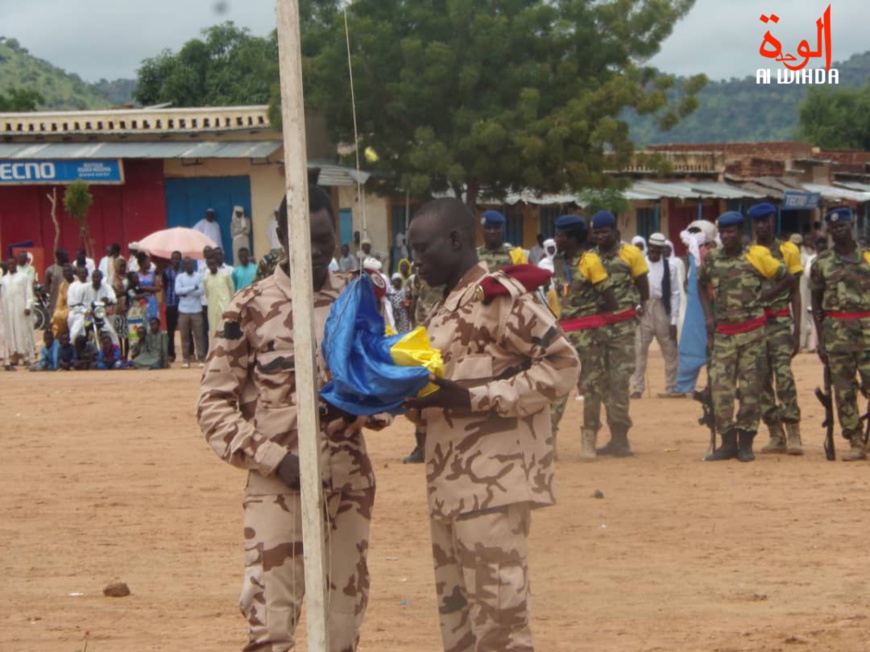 Tchad : cérémonie de prise d'armes à Goz Beida, au Sila, ce lundi 12 août 2019. © Alwihda Info