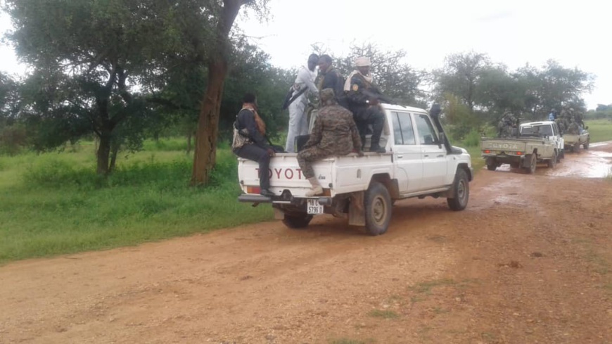 Un convoi des forces de défense et de sécurité dimanche 18 août 2019 à Goz Beida. © Alwihda Info