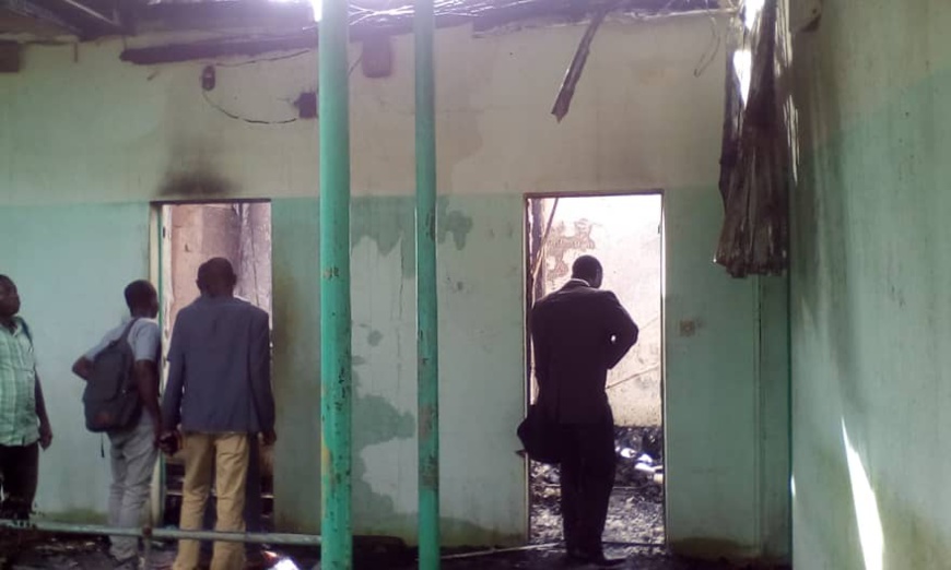 Tchad : des bureaux administratifs ravagés par un incendie à Moundou. © Alwihda Info