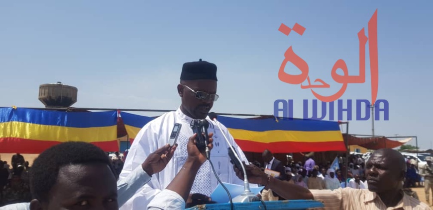 Cérémonie d'installation le 29 août 2019 à Abéché, du nouveau préfet du département de Ouara, Abakar Maïna Mahamat. Tchad © Alwihda Info