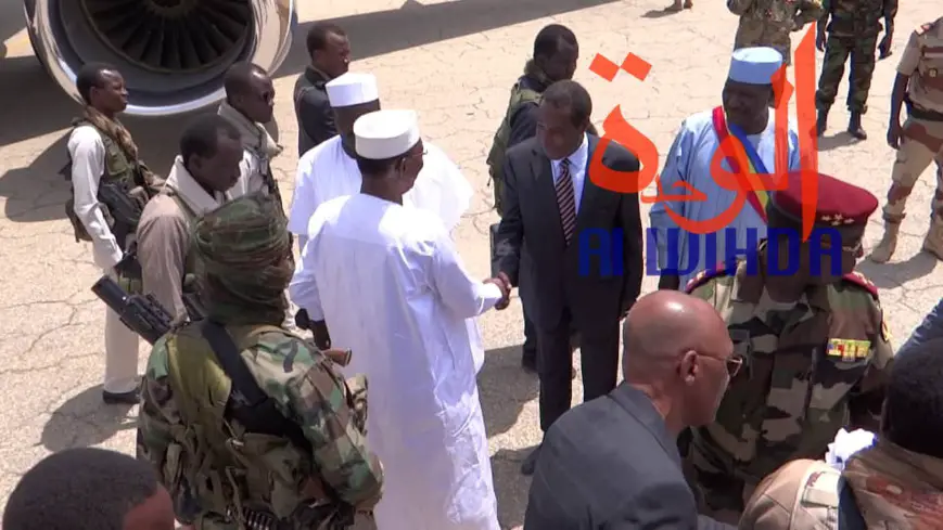 Arrivée du chef de l'Etat Idriss Déby au Nord-Est du Tchad, le 2 octobre 2019 © Alwihda Info