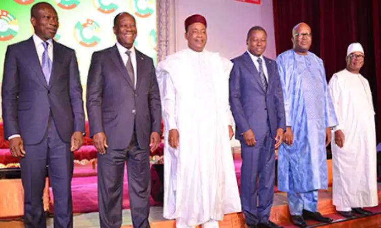 Des chefs d'Etats africains lors du 3ème sommet  des chefs d’Etat du Conseil de l’Entente. Illustration. © DR