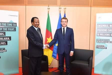 Les présidents Paul Biya et Emmanuel Macron : accord parfait.