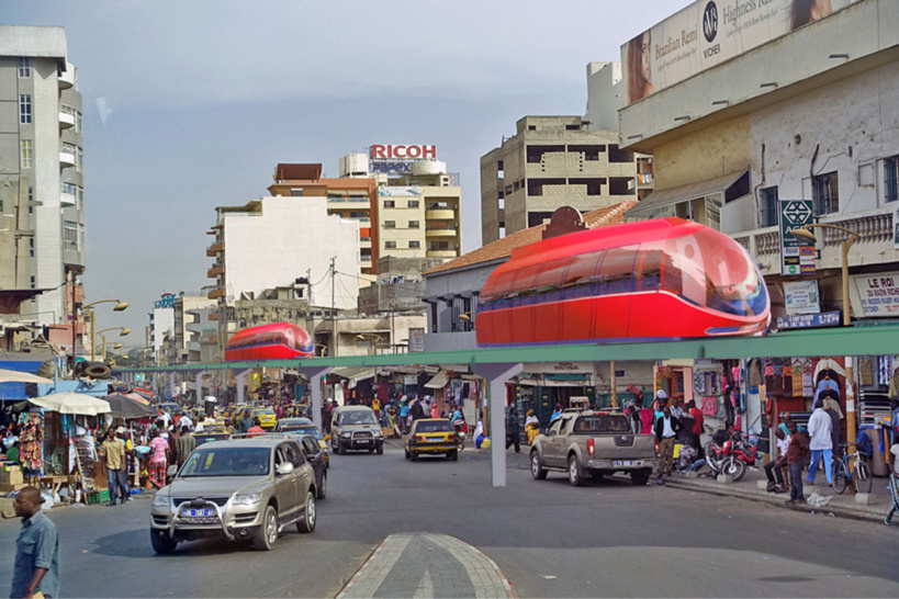OrbiTram, un système de transport de masse vert pour l'Afrique. © DR OrbiTram, un système de transport de masse vert pour l'Afrique. © DR
