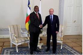 Les présidents centrafricain et russe. Crédits : DR