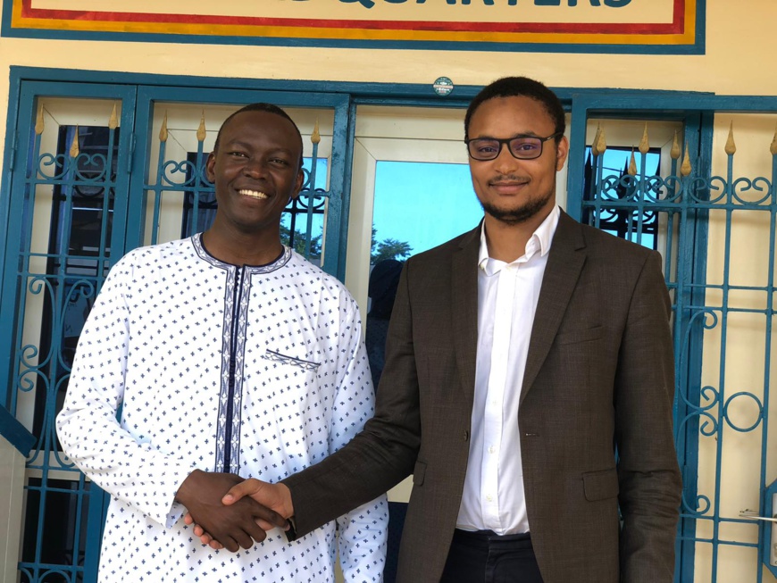 Photo prise au siège du parti politique lors de l'interview, Succès Masra et Sadam Ahmat Photo prise au siège du parti politique lors de l'interview, Succès Masra et Sadam Ahmat