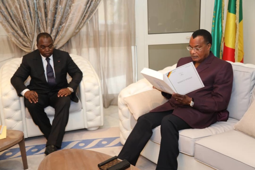 Denis Sassou N’Guesso et Paul Moutaze. Denis Sassou N’Guesso et Paul Moutaze.