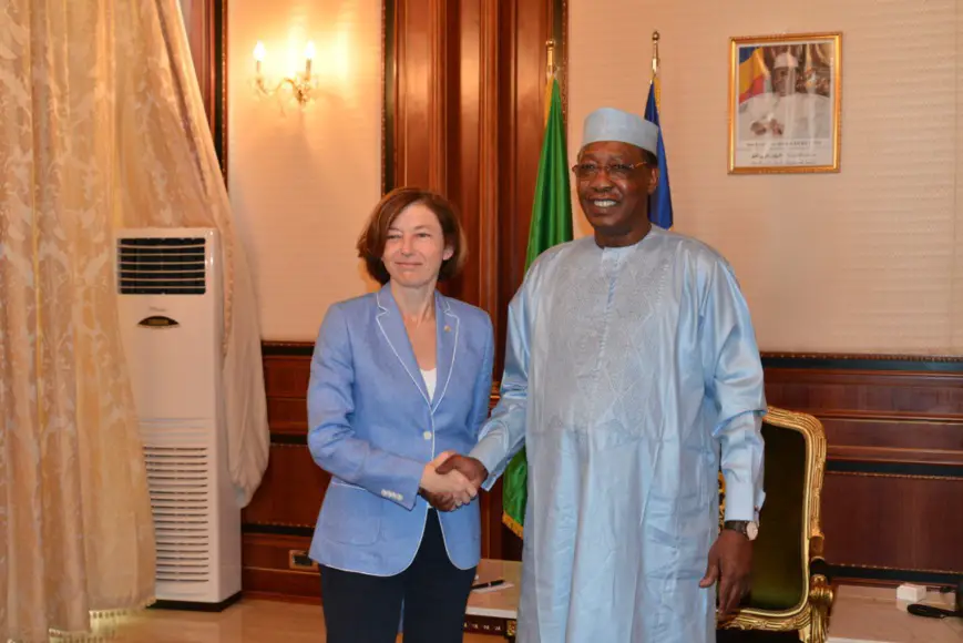 Tchad : la ministre française des Armées reçue par le président Idriss Déby. © PR