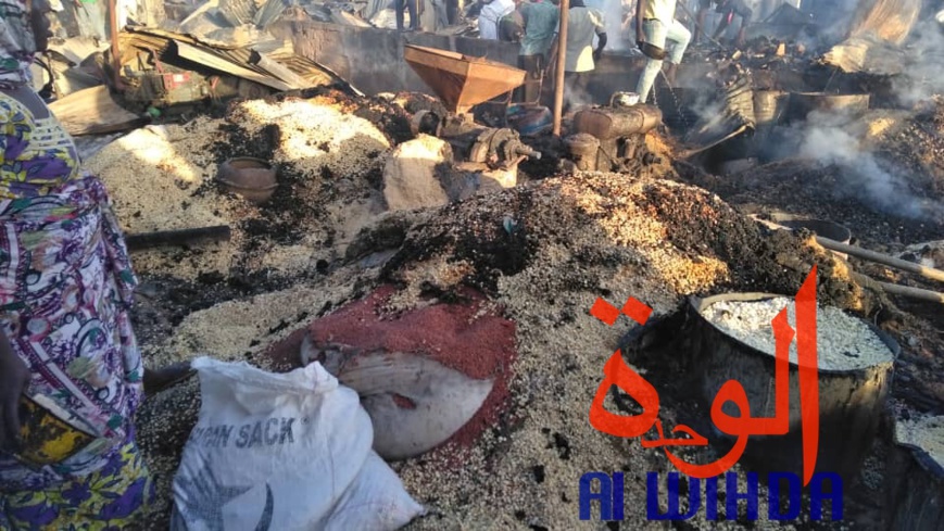 Tchad : scène de désolation au marché de Dembé ce matin après l'incendie