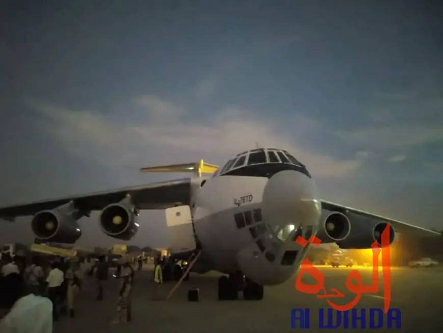 Tchad : un avion cargo transportant des oryx et addax se pose à l'aéroport d'Abéché. © Alwihda Info