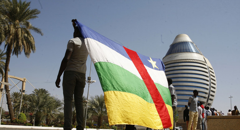 Un drapeau centrafricain. Illustration. © DR