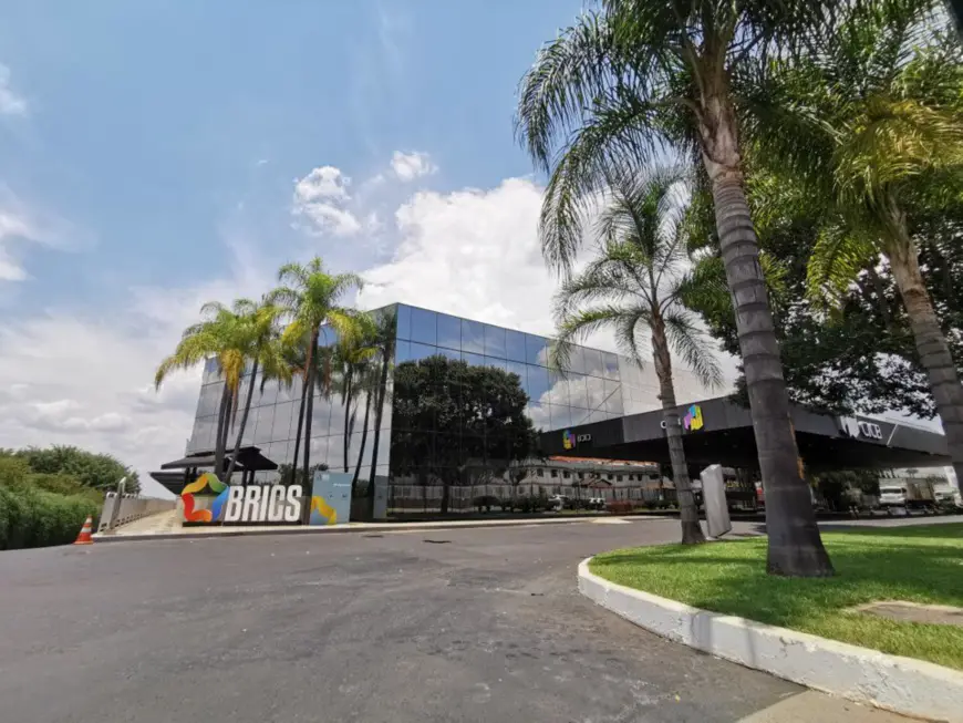 The photo shows the venue for the plenary meeting of the BRICS Business Council - International Convention Center of Brazil. (Photo by Li Xiaoxiao from People's Daily)