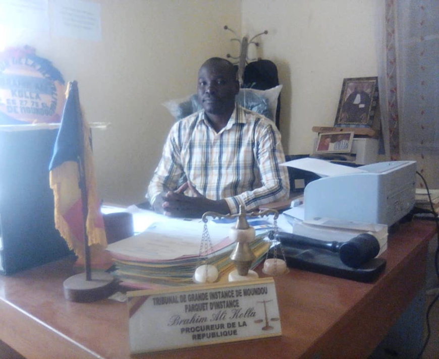 Le procureur de la République près le tribunal de grande instance de Moundou, Brahim Ali Kolla. © Alwihda Info Le procureur de la République près le tribunal de grande instance de Moundou, Brahim Ali Kolla. © Alwihda Info