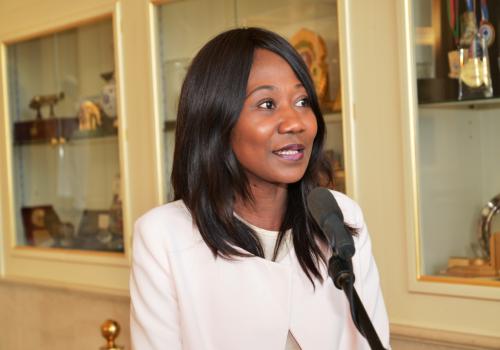 Tchad : la cheffe de la diplomatie centrafricaine reçue par Idriss Déby. © PR Tchad : la cheffe de la diplomatie centrafricaine reçue par Idriss Déby. © PR