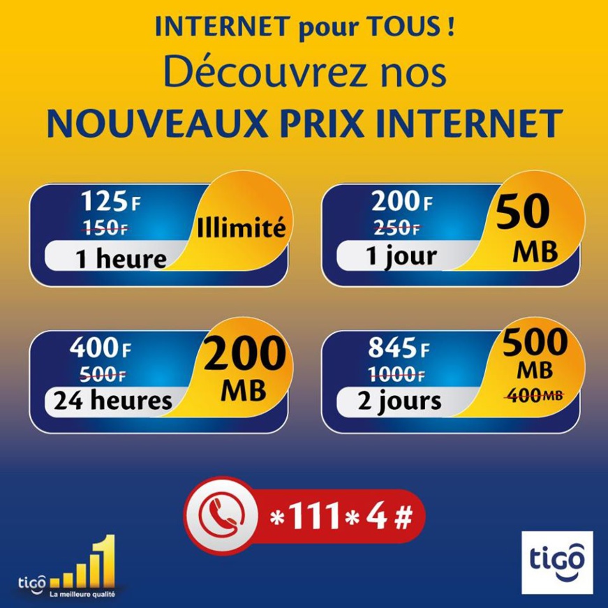 Tchad : Tigo dévoile ses nouveaux tarifs Internet Tchad : Tigo dévoile ses nouveaux tarifs Internet