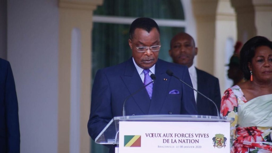 Denis Sassou N'Guesso répondant aux Forces vives de la Nation. Denis Sassou N'Guesso répondant aux Forces vives de la Nation.