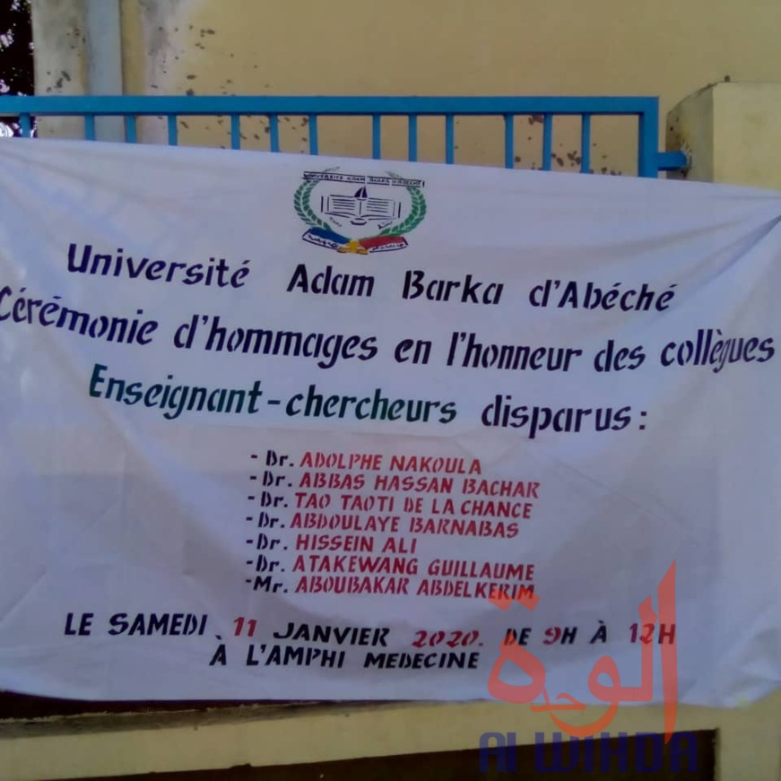 Tchad : l'Université Adam Barka rend hommage à ses enseignants-chercheurs décédés. © Alwihda Info/Abba Issa Tchad : l'Université Adam Barka rend hommage à ses enseignants-chercheurs décédés. © Alwihda Info/Abba Issa