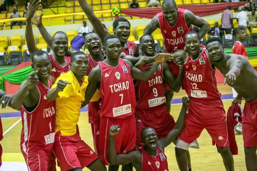 Des joueurs de l'équipe de basketball du Tchad lors de l'AfroCan 2019. Illustration. © DR