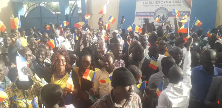 Des partisans des Transformateurs, samedi 25 janvier 2020 à N'Djamena. © Djibrine Haïdar/Alwihda Info