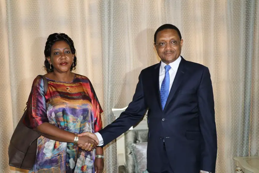 Tchad : Violette Kakyomya reçue par le ministre des Affaires étrangères. © DR/Tchad Diplomatie