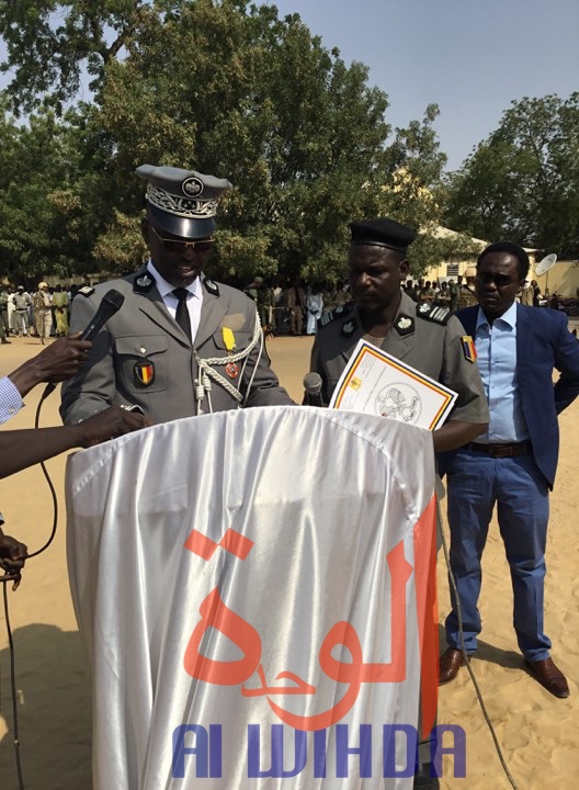 Le directeur sortant de la Police nationale, contrôleur général de police Hissein Doudoua. © Djimet Wiche/Alwihda Info