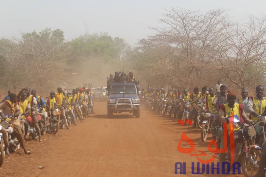 Tchad : le ministre d'Etat Kalzeube Payimi et sa délégation accueillis à Pala. © Malick Mahamat/Alwihda Info